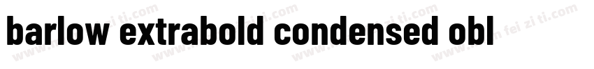 barlow extrabold condensed oblique字体转换